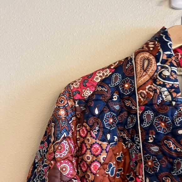 Kilo Brava Pink Blue Patchwork Quilted Midi Robe M - Picture 5 of 10